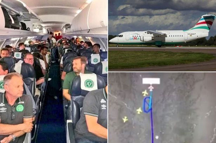 Plane crashes in Colombia: Carrying Brazilian football team Chapecoense Real