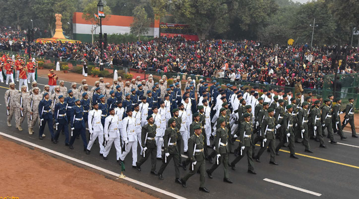 UAE contingent at Rajpath on India's Republic Day Parade 2017