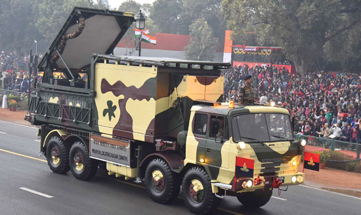 Weapon Locating Radar (Swathi) at Rajpath  on India's Republic Day Parade 2017