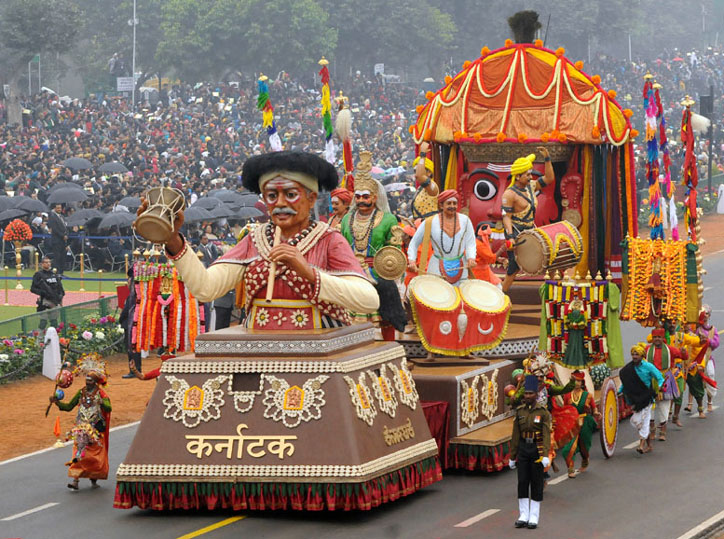 The tableau of Karnataka at Republic Day Parade 2017
