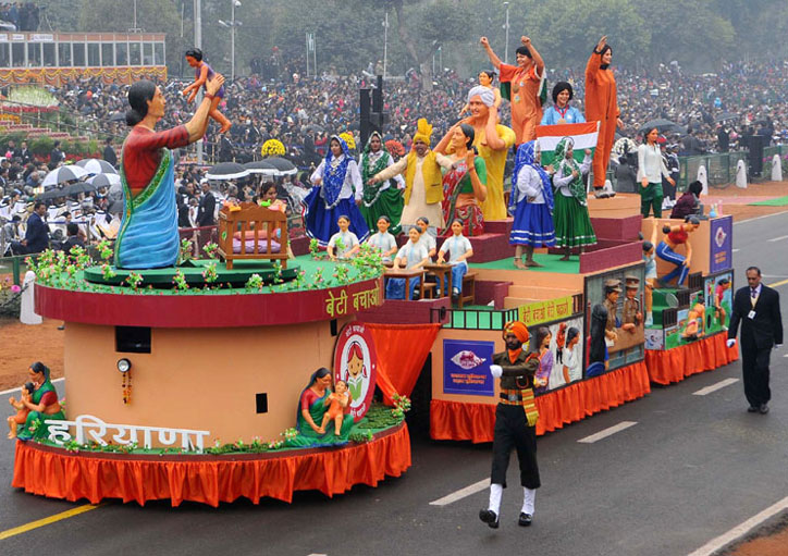 The tableau of Haryana at Republic Day Parade 2017 
