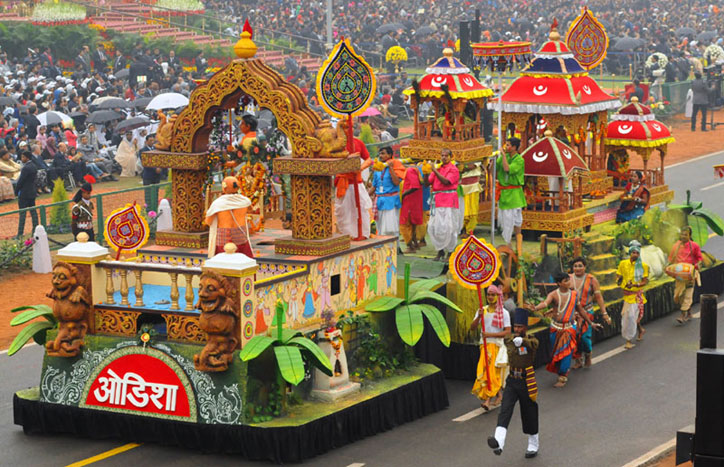 The tableau of Odisha at Republic Day Parade 2017