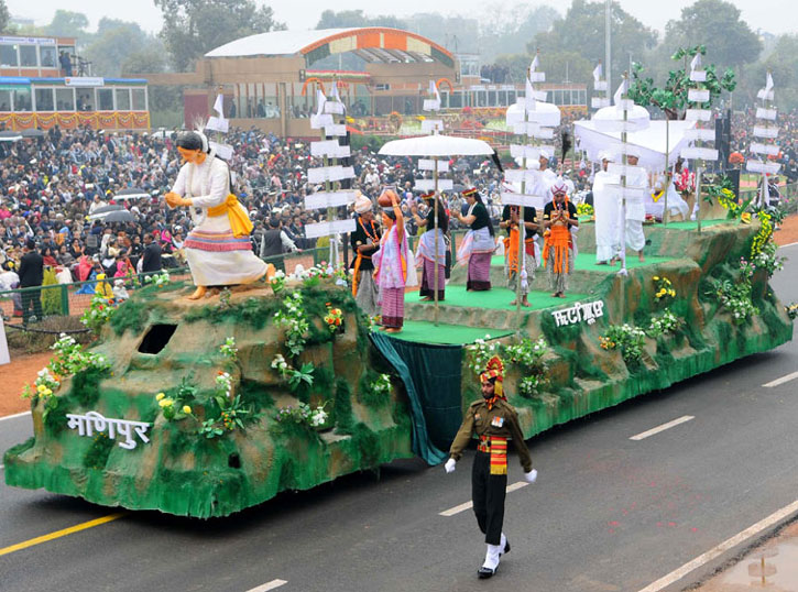 The tableau of Manipur at Republic Day Parade 2017