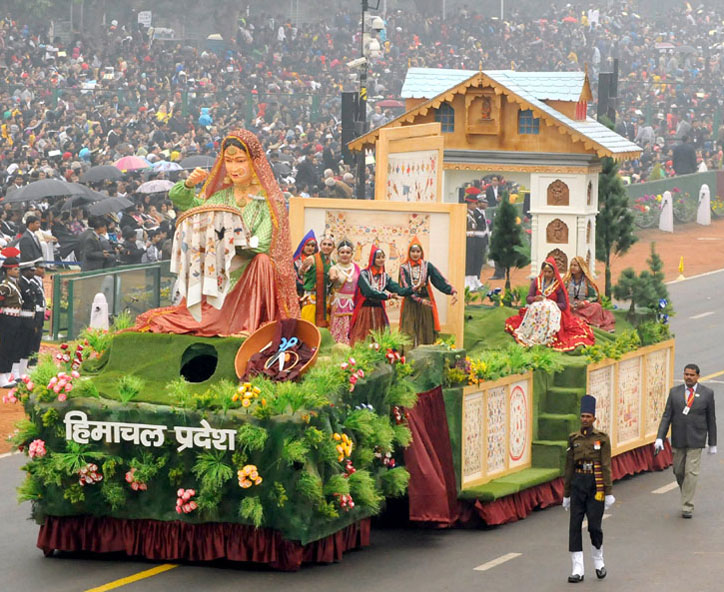 The tableau of Himachal Pradesh at Republic Day Parade 2017