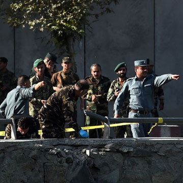 Blasts across Afghanistan, twin bombing in Kabul, kills at least 50; wound dozens, Taliban claims attack