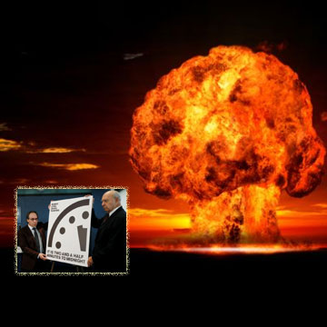 Attention! The Doomsday Clock is now only 2.5 minutes to midnight