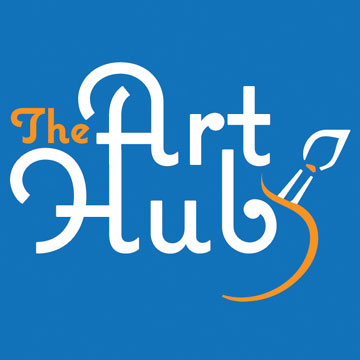 The Art Hub: A art school or a cafe with an artistic interior
