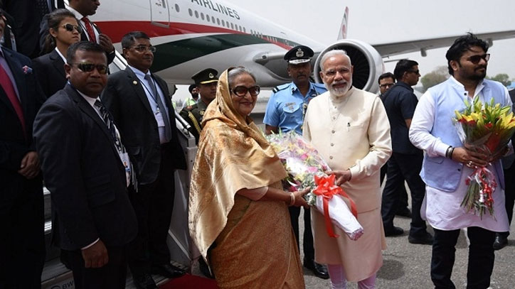 PM Modi sets protocol aside for Hasina, receives Bangladesh PM at Delhi airport