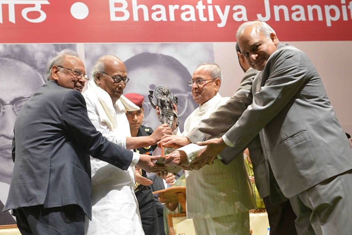 President confers the 52nd Jnanpith Award on prof. Sankha Ghosh