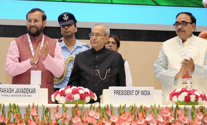 President attends the launch of SWAYAM, SWAYAM Prabha DTH Channels & National Academic Depository