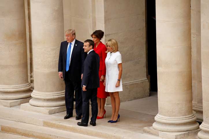 Trump told Macron's wife 'You're in such good shape' and 'Beautiful'