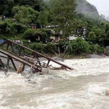 Cloudburst destroys houses, bridge in Uttarakhand's Pithoragarh