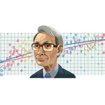 Japanese statistician Hirotugu Akaike's 90th birthday celebrated with a Google Doodle
