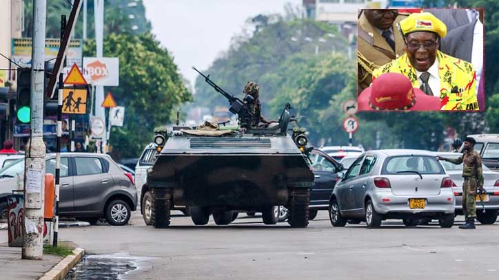 President Robert Mugabe under house arrest as Zimbabwean military takes control