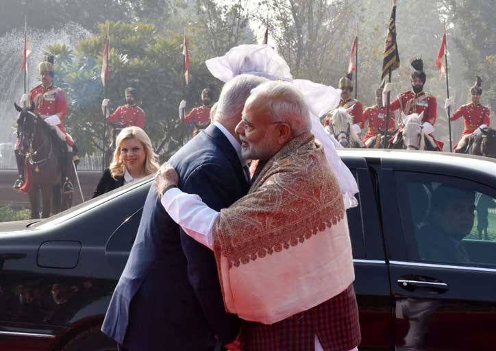 Israeli PM Benjamin Netanyahu's India visit-Day 2, ceremonial welcome at Rashtrapati Bhavan