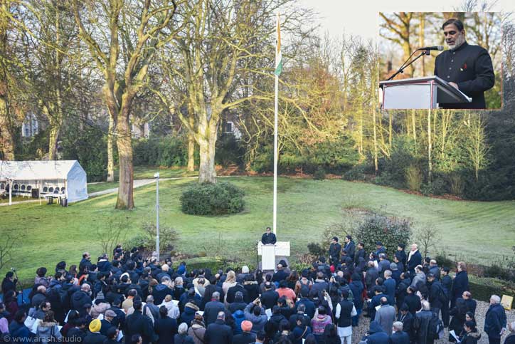Over 300 people gather at the Indian Ambassador's residence in Netherlands to celebrate the 69th Republic Day