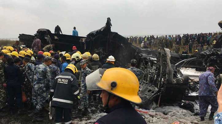 US-Bangla airliner with 71 on board crashes at Nepal's Kathmandu airport, 17 rescued