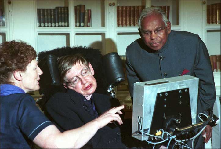 When President Narayanan said, 'Stephen Hawking represents triumph of human spirit over matter'