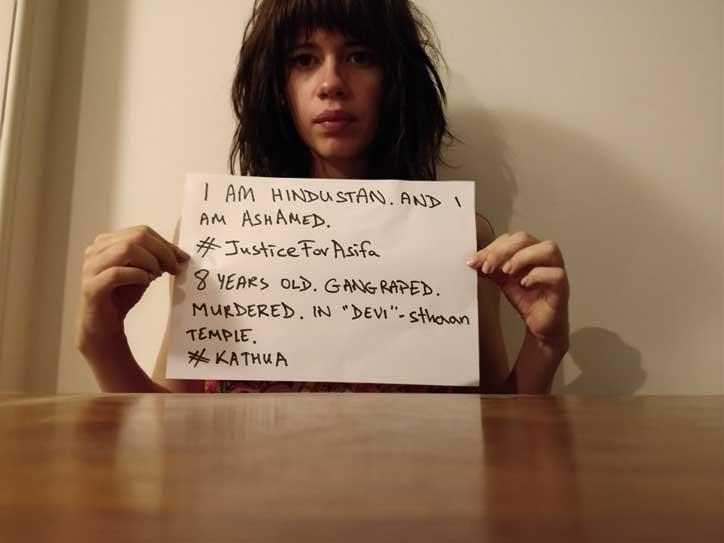 Kalki Koechlin #Justice For Aasifa
