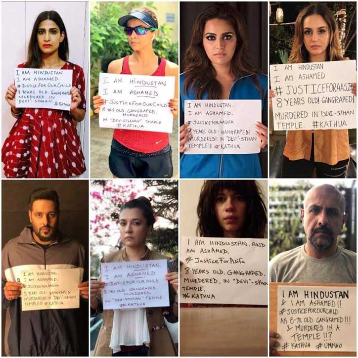 Bollywood celebrities #Justice For Aasifa
