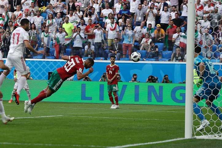 FIFA World Cup 2018: Iran vs Morocco; stoppage-time own goal from Aziz Bouhaddouz stun Morocco, Iran wins by 1-0 