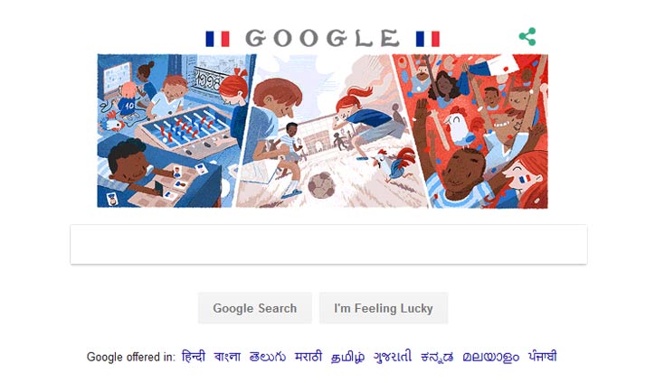 FIFA World Cup 2018: Google doodle dedicated to first semi-final France vs Belgium match