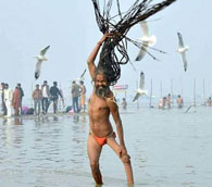 At Kumbh, Sky in the Hair of a Sadhu