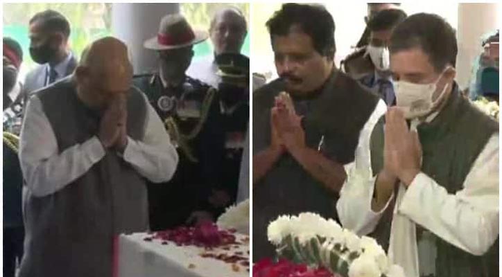 Amit Shah, AK Antony, Rahul Gandhi pay last respects to CDS Bipin Rawat