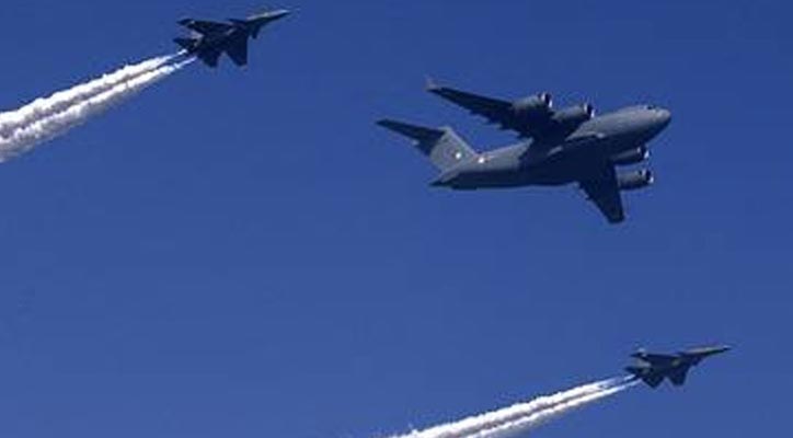 Cockpit view of Rudra formation by IAF, grand fly-past featuring 75 aircraft at Republic Day parade