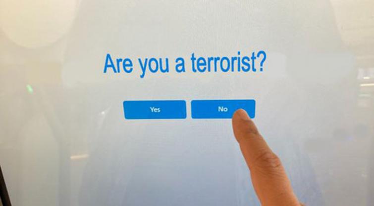US airport kiosk security question leaves netizens in splits