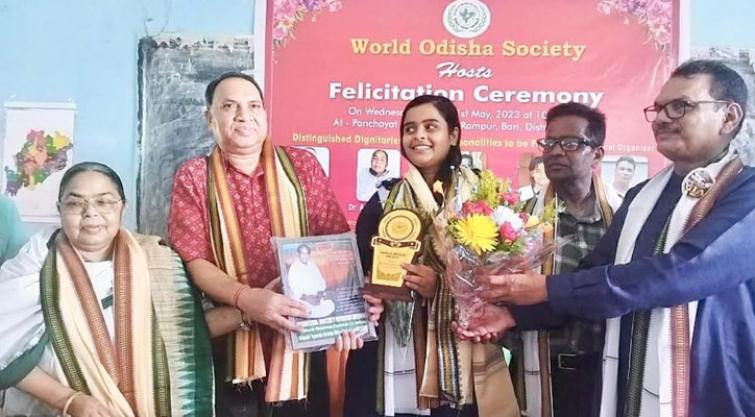 World Odisha Society felicitates Matric Topper Shreyashree Jena