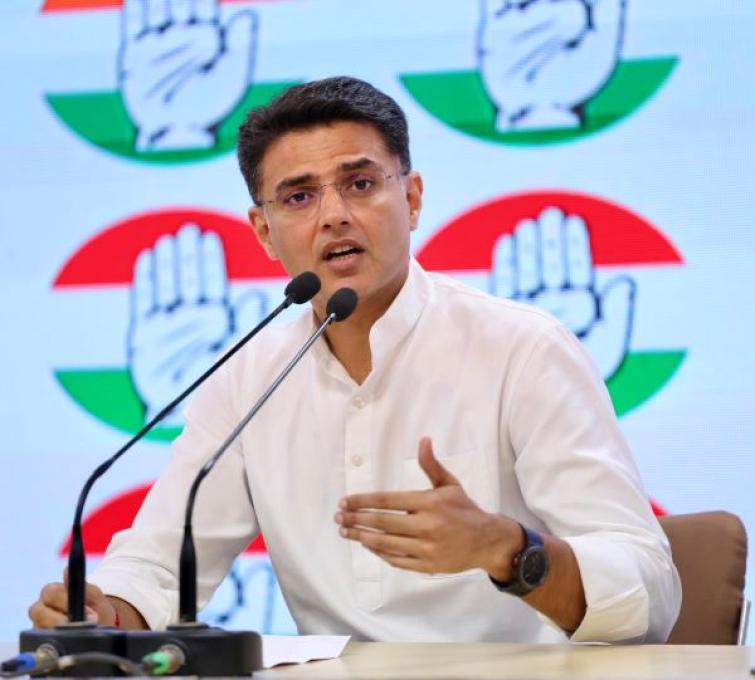 Congress condemns politically motivated ED raids on Raj PCC president, Sachin Pilot says, the raids proves BJP is losing