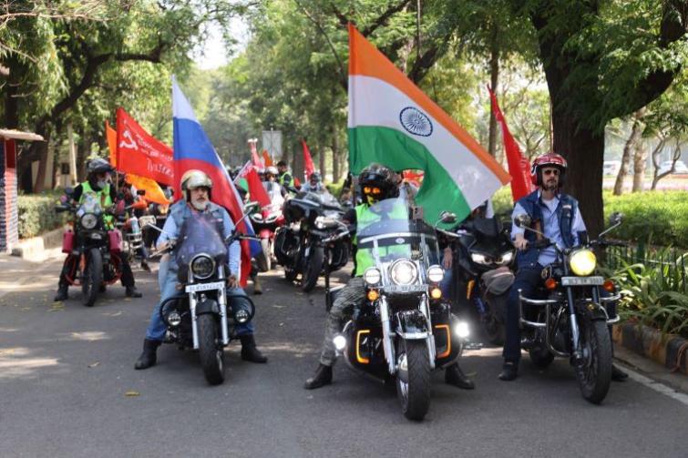 80th Russia Victory Day marked by Russian Indian motorcycle rally 